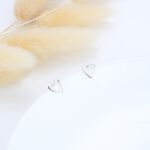 【Angel & Me】鏤空 裸感 愛心 一對 s925 純銀 耳環 耳夾 情人節, , large