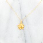 【Angel & Me】荷花 蓮花 Lotus s925 純銀厚鍍24k純金 項鍊 生日 情人節 禮物, , large