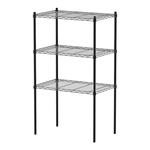 【Y HOUSE】70x45x120cm Lightweight Three-layer Iron Rack Iron Rack Shelf - Painted Black, , large