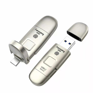 [FANXIANG] Fingerprint encrypted solid state drive USB3.2 Gen2 + Type-C for mobile phones and computers, read speed 550MB/s, write speed 470MB/s-F651-128GB