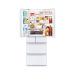 MITSUBISHI 543L 6-Door Glass Inverter Refrigerator MR-WZ54K (White/Beige), , large