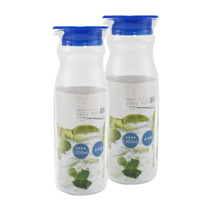 日本製HARIO普魯士藍玻璃冷水壺-1200ml-2入x2組