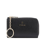 FURLA Camelia L 型拉鍊附鑰匙圈零錢/卡夾包/黑色, , large