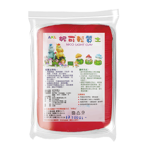 【龍品文創】安可力 妮可單色輕質土-400g-紅