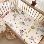 HABABY Huan'an Home Furnishings Cat-themed Baby Crib Cover (Baby Sheet, Baby Shower Gift, Gift Box), , large