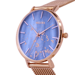 [MEDOTA] TWINKLE starry minimalist shell surface mesh band ladies watch-Rose Gold / TE-12502, , large