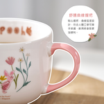 Disney迪士尼 花草維尼彩釉大容量陶瓷馬克杯500ml(可當湯杯/彩色禮盒)-蜜粉, DSM-TM7698P蜜粉, large