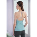 YOGA FLOW Alma Tank - 麻花編織長版上衣 - 冰綠 Ice Jade, , large
