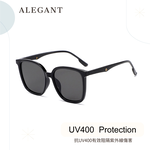 雅藝黑復古風格輕量橢圓方框墨鏡/UV400太陽眼鏡〔ALEGANT〕, , large
