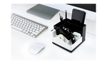 【O-Life】 Rotating Tape Stand Storage Box - Black and Gray, , large