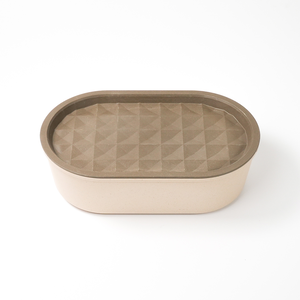 re-ing bamboo fiber lunch box-L-Brown