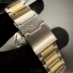 [星晴錶業]ARMANI手錶,44mm,AR00080墨綠色錶面金色錶殼金銀相間精鋼錶帶款, , large