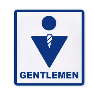 W.I.P 600系列 標示牌 12x11cm  男化妝室 / 個 NO.616-藍