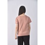 (M) 23区 Vingt trois arrondissements質感棉質圓領純棉橘色短袖上衣二手衣, , large