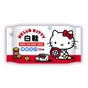[寶富華]即期出清 Hello Kitty白鞋用清潔濕巾20抽