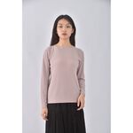 (S) jenny eyelet韓牌質感杏色長袖上衣二手衣, , large