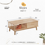 【Hampton 漢汀堡】巴特圓棍橡膠實木大茶几, , large