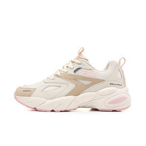 Kixpress-Fila Defender 女 休閒鞋 運動鞋 慢跑鞋 復古 厚底 斐樂 米 粉紅 [5-J530Y-775]