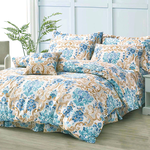 【多利寶寢具】INDIAN_100%純天絲雙人加大七件式床罩組-華爾琪, , large