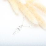 【Angel & Me】定情 幾何 立體 三角 Triangle s925 純銀 項鍊 情人節 禮物, , large