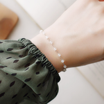 Moonstone Curtain Sterling Silver Bracelet, , large