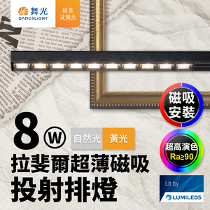 DanceLight Raphael ultra-thin magnetic projection row lights 8W row lights projection lights (yellow light)