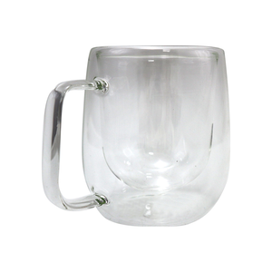 iBonjour玻璃雙層手把杯-300ml-2入