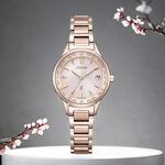 CITIZEN 星辰 Hebe田馥甄廣告款 XC 台灣限定 光動能電波萬年曆女錶 EC1193-55X, , large