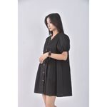 (S) 排扣黑色洋裝二手衣, , large