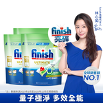 [finish 亮碟] 洗碗機零添加洗碗凝珠(無香精/寶寶家庭/光潔軟水/全機型/洗碗錠/歐盟生態環保標章)3入組, , large