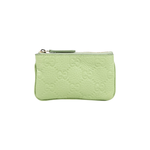 GUCCI GG Logo 壓紋皮革拉鍊零錢包/鑰匙包(淺綠色), , large