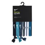 NIKE 混搭式髮帶 9入 運動髮帶 健身 訓練 跑步 戶外 時尚 多樣式 彈性 舒適 矽膠條 防滑 止滑 藍綠黑白, , large