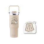 奶油家族 × 伴佳家 陶瓷雙飲提提杯 奶茶色, , large