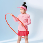 Monina, Made in Taiwan, Children's Long-Sleeved UV-Protective Sunscreen Top, Pinkish Orange, Suitable for Both Boys and Girls, , large