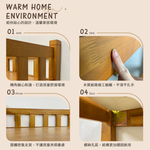 【KIKY】柯博文實木雙層床架3件組(雙層床+薄墊3.5尺x2), , large