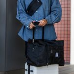 【YUNJOIN】可收納 輕量摺疊旅行拉桿袋-黑色 收納包 拉桿袋 行李袋 耐用 防潑水 旅行袋 登機包 託運行李 旅行包, , large