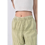 (4XL（含）以上) 高腰綠色長褲二手衣, , large