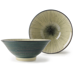 [豐名日本餐具] 6.5麵碗 綠天目 / H4-65NW