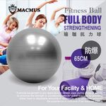 【MACMUS】瑜伽健身加厚防爆抗力球｜L磨砂65cm瑜珈球抗力球平衡球皮拉提斯球韻律球健身球大龍球重力球, , large