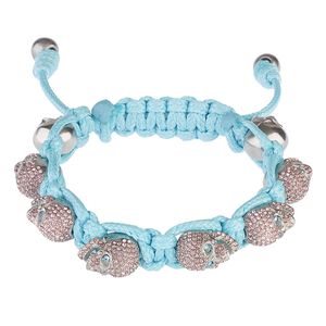 BOMBERG 炸彈錶 白水鑽藍眼銀骷髏粉藍色手環-S (JW-LBT-SS.S7.3)