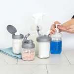reCAP® Mason Jars Lid POUR cap Regular Mouth-White&Green, , large