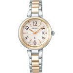 SEIKO 精工 LUKIA 花卉系列鈦金屬太陽能電波鑽石女錶 SSQW086J/1B32-0BK0K, , large