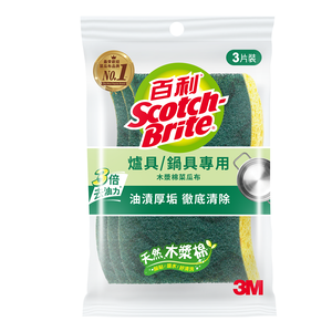 3M百利爐具專用木漿棉菜瓜布3片