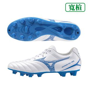 MIZUNO MONARCIDA 足球釘鞋 白藍 草地足球 寬楦 P1GA242525 【樂買網】