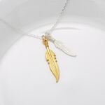 【Angel & Me】比翼雙飛 羽毛 s925 純銀項鍊 情人節禮物 生日禮, , large