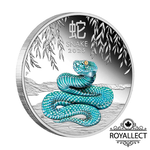 [皇家典藏] Perthmint 2025澳洲伯斯-生肖-蛇年-彩色版-1盎司銀幣(精鑄), , large