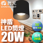 DanceLight dance light 20W Aegis downlight, beam angle 36 degrees, die-cast aluminum, fast heat dissipation, full voltage, one-piece molding, fashionable white (white light), , large