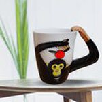 GS MALL 350ml 動物造型陶瓷杯 動物造型杯 陶瓷杯 馬克杯 水杯 動物杯 造型陶瓷杯 造型杯, , large