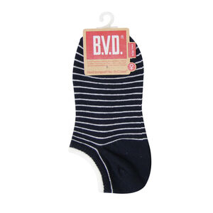 BVD舒適條紋女踝襪(丈青)