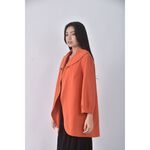 (L) key wear質感羊毛橘色外套二手衣, , large